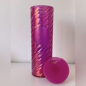 Starbucks 16oz Hot Drink Portable Pink Iridescent Tumbler